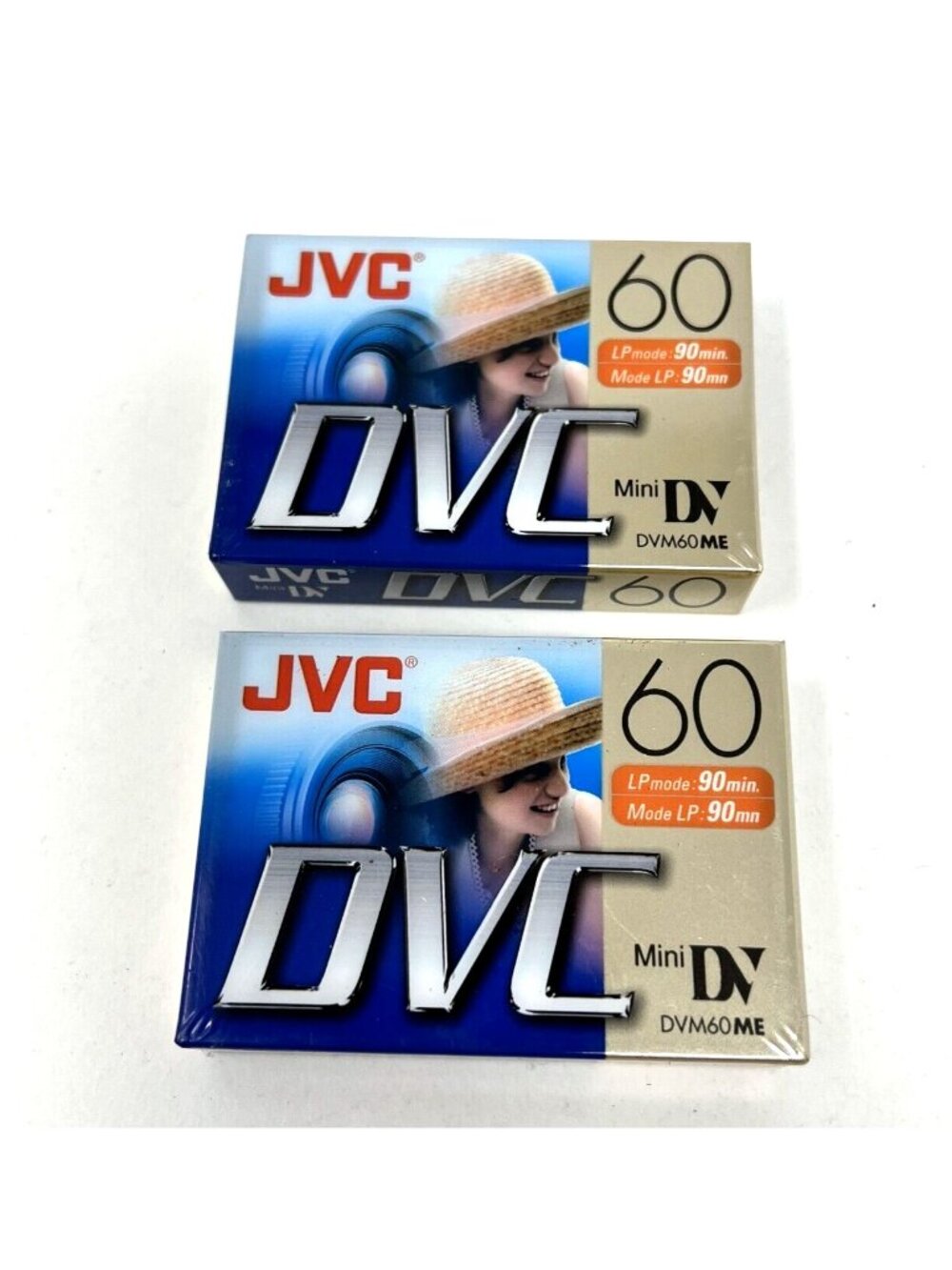 NOS QTY 2 JVC Mini DV DVC Digital Video Cassette DVM60ME 60 MIN SP 90 MIN LP